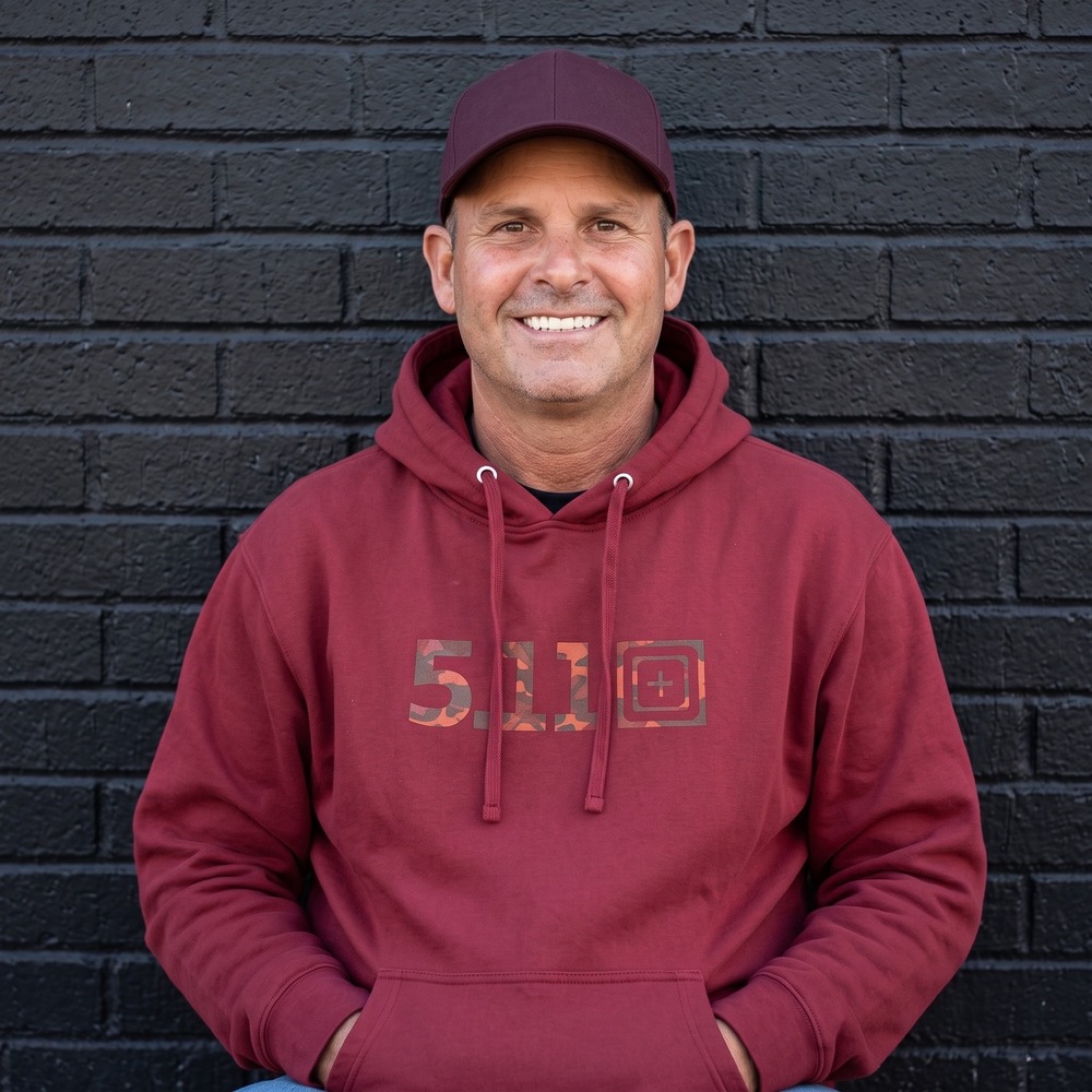 5.11 Tactical Mens Hoodie Burgundy Red Camo Logo Pullover Sweatshirt Large